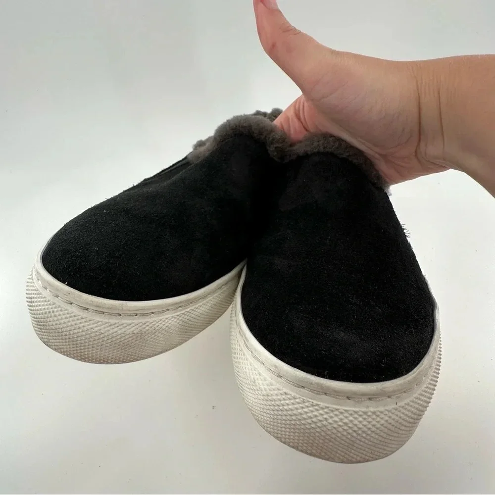 M Gemí womens flats size 37.5 black Italian suede cozy fashion sneakers